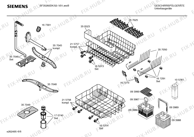 Схема №3 SF35260DK с изображением Инструкция по эксплуатации для посудомоечной машины Siemens 00525189