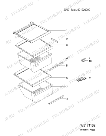 Схема №3 MSZ900DFUK (F071629) с изображением Ящичек для холодильной камеры Indesit C00280689