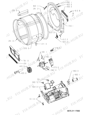 Схема №1 AWZ 211 с изображением Обшивка для электросушки Whirlpool 481245210944