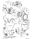 Схема №1 727 WT/CR с изображением Проводка для стиралки Whirlpool 480111100792