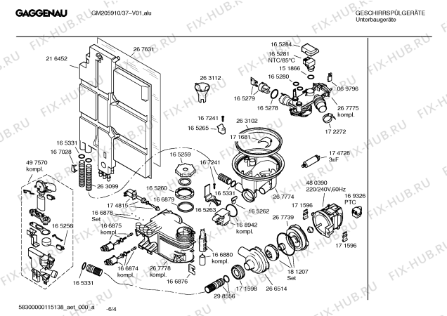 Схема №2 GM205910 с изображением Инструкция по эксплуатации Gaggenau для посудомойки Bosch 00691890