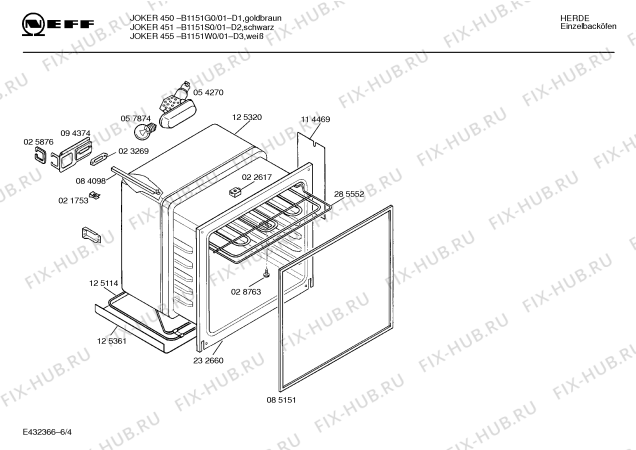 Схема №1 B1151S0 JOKER 451 с изображением Переключатель для плиты (духовки) Bosch 00069738