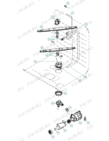 Взрыв-схема посудомоечной машины Asko D5235 XL FI NO   -Titanium FI (338160, DW70.3) - Схема узла 03