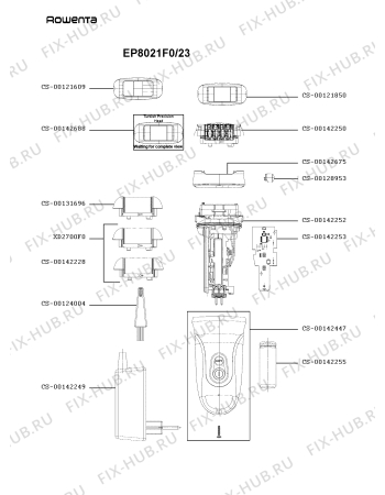 Схема №1 EP8021F0/23 с изображением Наконечник для электроэпилятора Rowenta CS-00142688