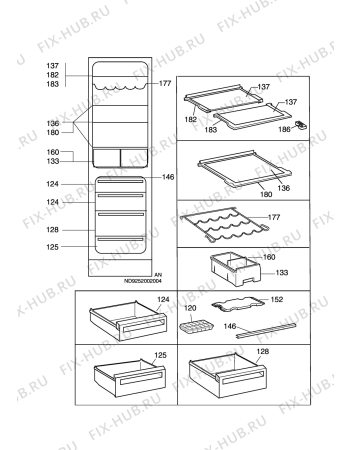 Взрыв-схема холодильника Aeg Electrolux S70388KG1 - Схема узла C10 Interior