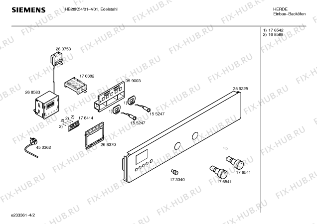 Схема №1 HB28K55 с изображением Диск для плиты (духовки) Siemens 00176542