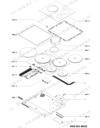 Схема №1 AKM 973/NE с изображением Субмодуль для плиты (духовки) Whirlpool 481231039265