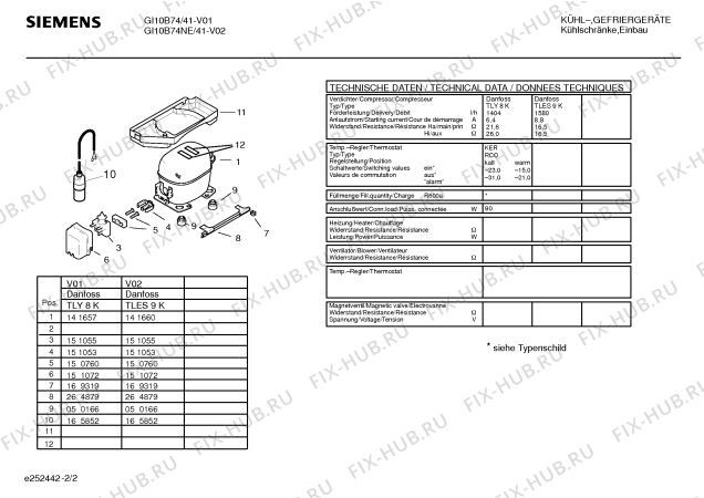 Взрыв-схема холодильника Siemens GI10B74 - Схема узла 02