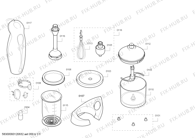 Схема №1 BP4515CC CANAL COCINA с изображением Мерный стакан для электроблендера Bosch 00642718