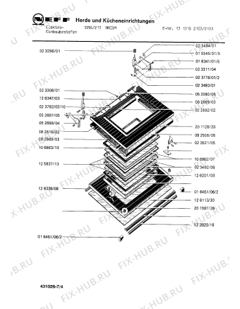 Взрыв-схема плиты (духовки) Neff 1313152103 1056/213NRCSM - Схема узла 04