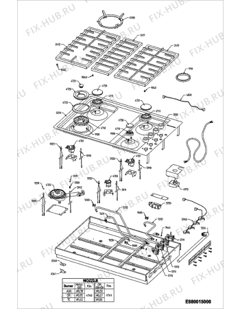 Схема №1 KHPF7510I (F091764) с изображением Инструкция по эксплуатации для плиты (духовки) Indesit C00351982