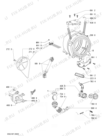 Схема №1 AWOE AS 9769 с изображением Модуль (плата) для стиралки Whirlpool 480111104374