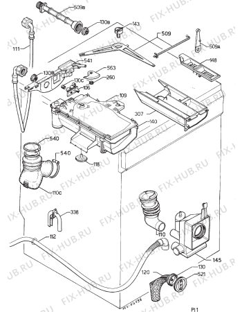 Взрыв-схема стиральной машины Zoppas PS6 - Схема узла Hydraulic System 272