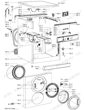 Схема №1 AWO 415 WA с изображением Микромодуль для стиралки Whirlpool 480111104932