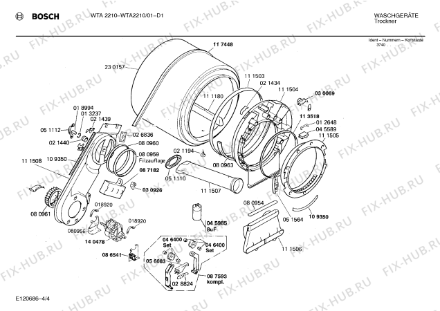 Схема №1 CT2540 с изображением Рычаг для сушилки Bosch 00085460