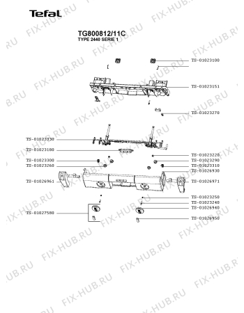 Схема №1 TG800033/11 с изображением Пружинка для электрогриля Tefal TS-01023300
