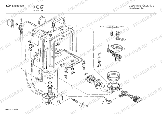 Схема №2 SMIKBD2 IG 644 OW с изображением Панель для посудомоечной машины Bosch 00289295