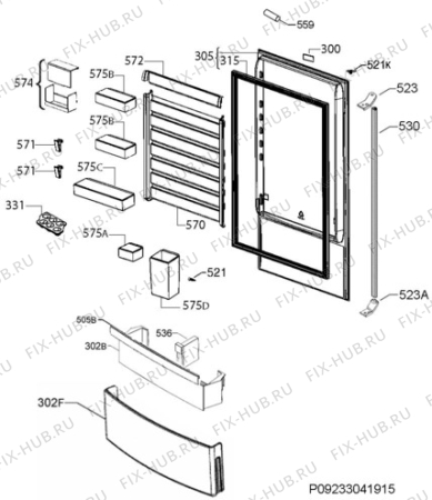 Схема №2 S74010KDXF с изображением Блок управления для холодильной камеры Aeg 973925052101004