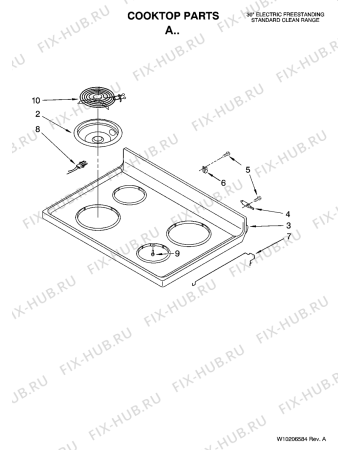 Схема №3 RF114PXSQ с изображением Тэн для духового шкафа Whirlpool 482000011625