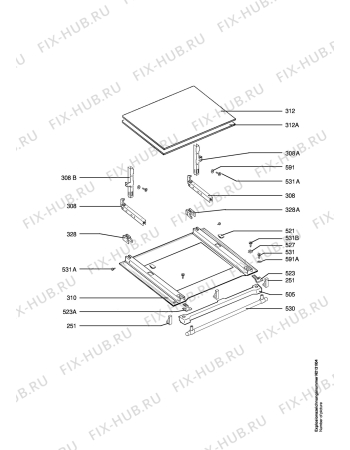 Взрыв-схема плиты (духовки) Aeg CB3000-1-L - Схема узла Door 003