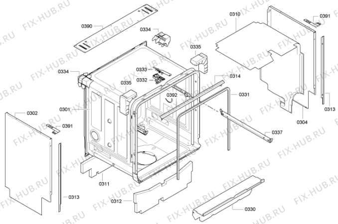 Схема №2 GV64331 (239383, SD6P1GN) с изображением Изоляция для посудомойки Gorenje 264889