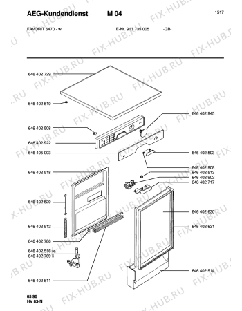 Взрыв-схема посудомоечной машины Aeg FAV6470W GB - Схема узла Command panel 037