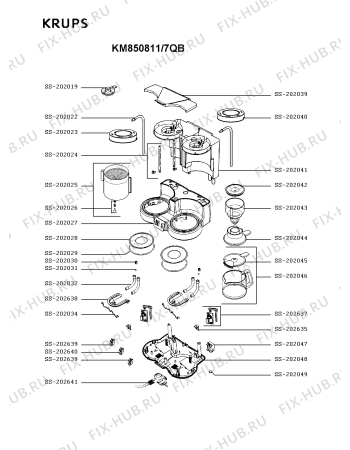 Схема №1 OP8508S0/7QA с изображением Выключатель для электрокофемашины Krups SS-202639