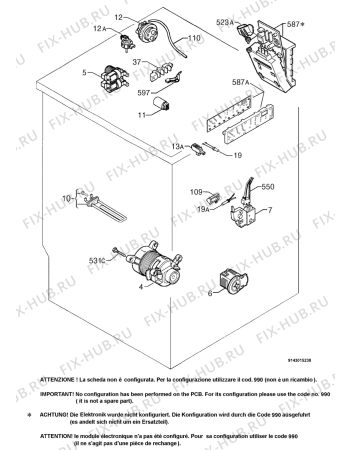 Взрыв-схема стиральной машины Arthurmartinelux AWF1250 - Схема узла Electrical equipment 268