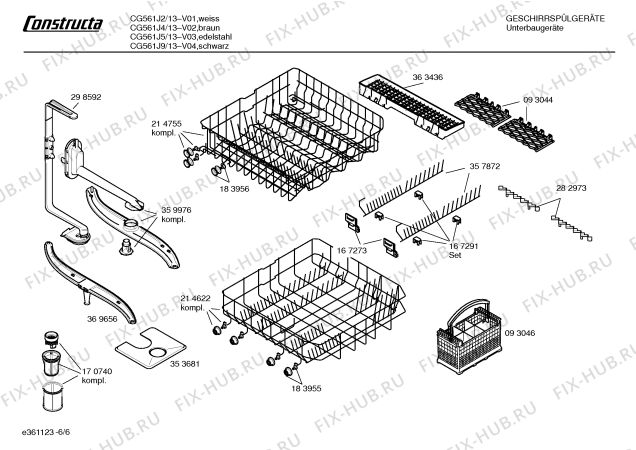 Схема №1 CG561J2 с изображением Инструкция по установке и эксплуатации для посудомойки Bosch 00580509