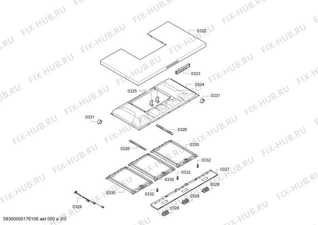 Взрыв-схема вытяжки Bosch DWB091E51A BOSCH - Схема узла 03