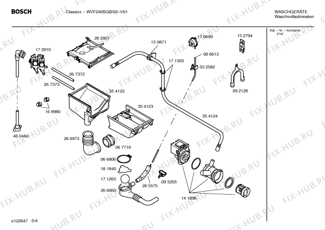 Схема №1 WVF240SGB Classixx с изображением Инструкция по эксплуатации для стиральной машины Bosch 00587797