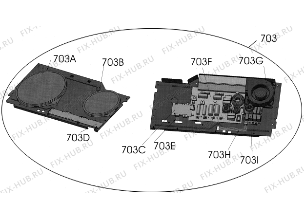 Схема №1 ICT620AC (241185, 4500.2G2B) с изображением Субмодуль для плиты (духовки) Gorenje 252841