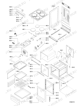 Схема №1 ACM 509 WH с изображением Сенсорная панель для холодильной камеры Whirlpool 481245359468