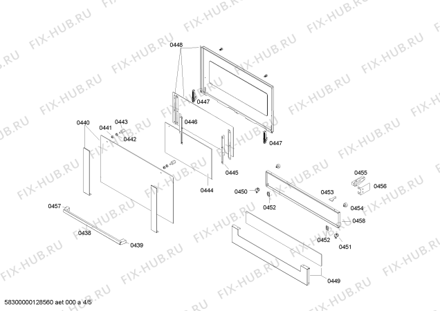Схема №2 HSB745256A с изображением Горелка для плиты (духовки) Bosch 00611284