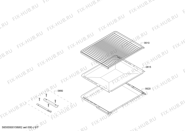 Взрыв-схема плиты (духовки) Bosch HCE854821 - Схема узла 06