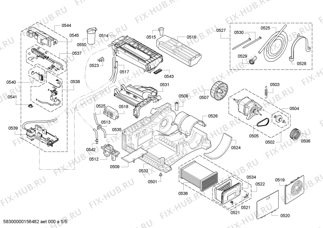 Схема №2 R8580X0GB с изображением Панель управления для сушильной машины Bosch 00705371