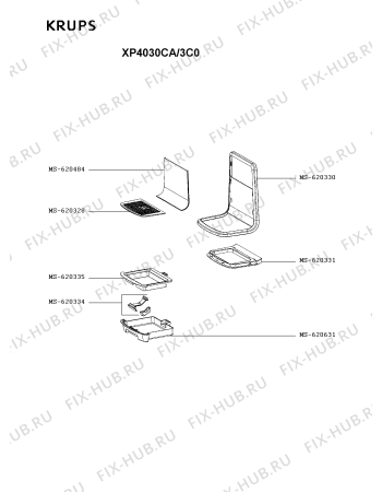 Схема №1 XP4030CA/3C0 с изображением Емкость для кофеварки (кофемашины) Krups MS-620631