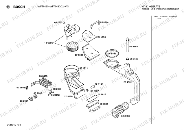 Схема №2 WFT6430 с изображением Панель для стиралки Bosch 00286137