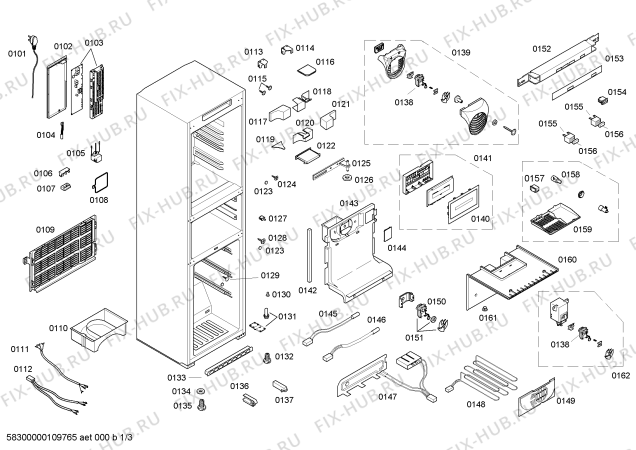Схема №1 KK25U79TI с изображением Крышка для холодильной камеры Siemens 00494356