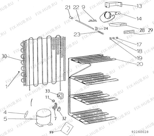 Взрыв-схема холодильника Electrolux TF432G - Схема узла C10 Cold, users manual