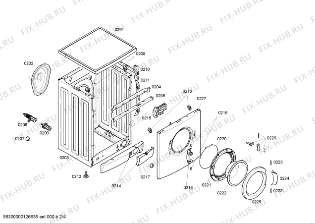 Схема №2 3TS72120A с изображением Силовой модуль для стиралки Bosch 00667112