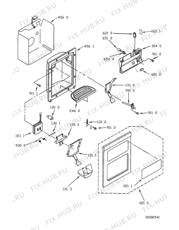 Схема №3 ARG 458/WP с изображением Панель ящика для холодильной камеры Whirlpool 481944278241