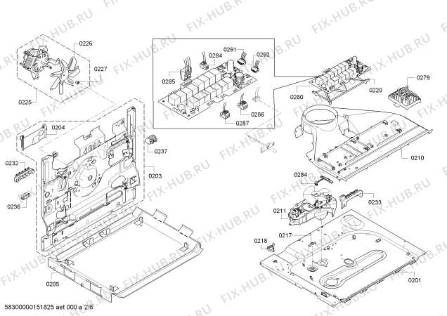 Схема №1 HEA38B450 с изображением Ремкомплект для электропечи Bosch 00704217