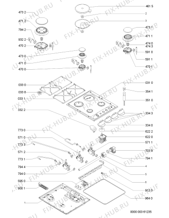 Схема №1 AKM 211/WH с изображением Втулка для плиты (духовки) Whirlpool 481244038942