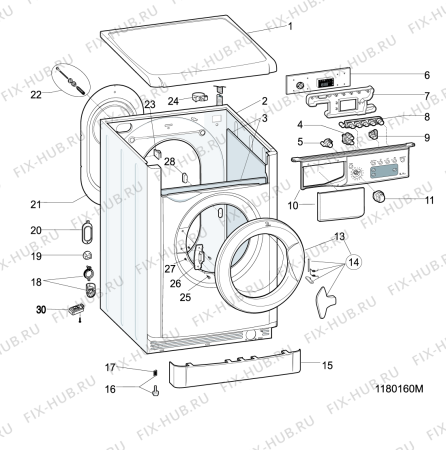Схема №1 IWDE71257BRU (F069707) с изображением Заслонка для стиральной машины Indesit C00278881