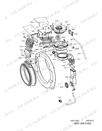 Схема №3 AWG 308/4 с изображением Микропереключатель для стиралки Whirlpool 480113100062