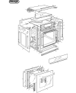 Схема №1 DE608M с изображением Элемент корпуса для плиты (духовки) DELONGHI 450F61EM58
