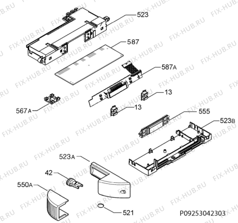 Взрыв-схема холодильника Electrolux ERB34633W - Схема узла Diffusor