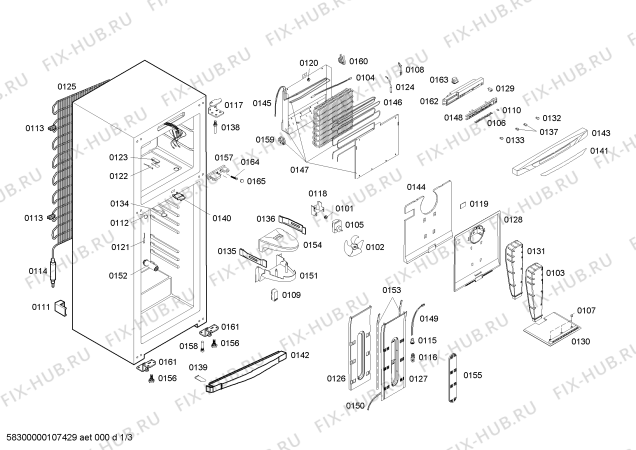 Схема №2 RSV465C16O CONTINENTAL с изображением Дверь морозильной камеры для холодильника Bosch 00244989