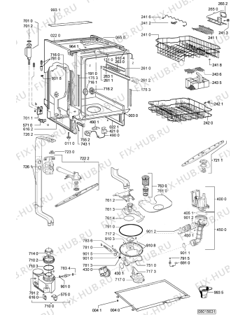 Схема №1 ADG 8531 NB с изображением Модуль (плата) управления для посудомойки Whirlpool 480140102207